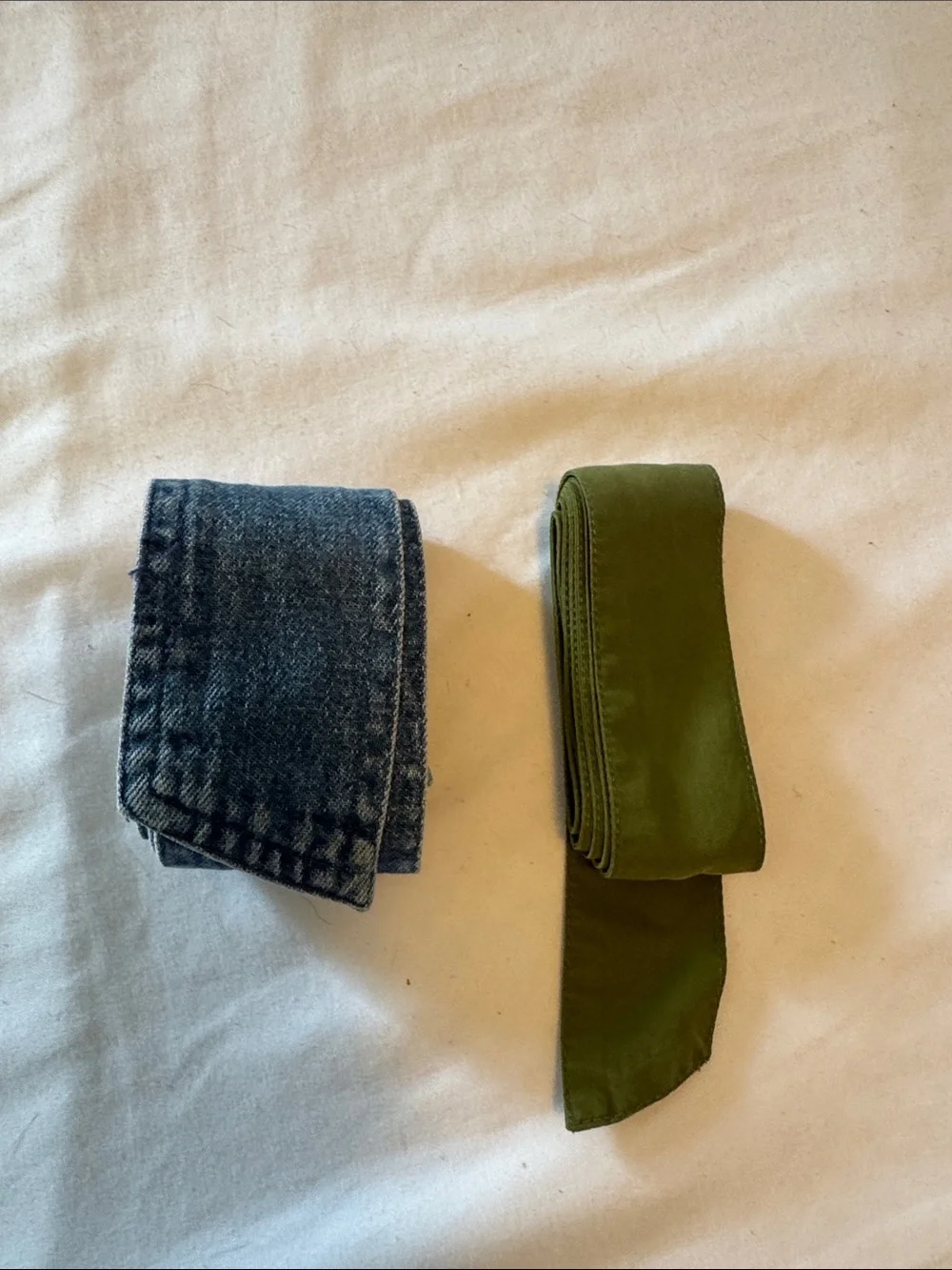 Olive Green Cotton Kids Belt - Classic Solid Color and jeans belt